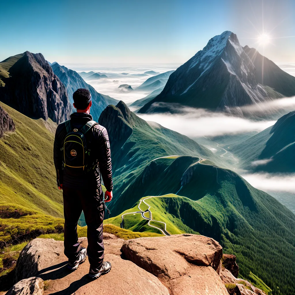 A jornada do autoconhecimento e crescimento espiritual 8 Fotos montanha sol jornada iluminacao