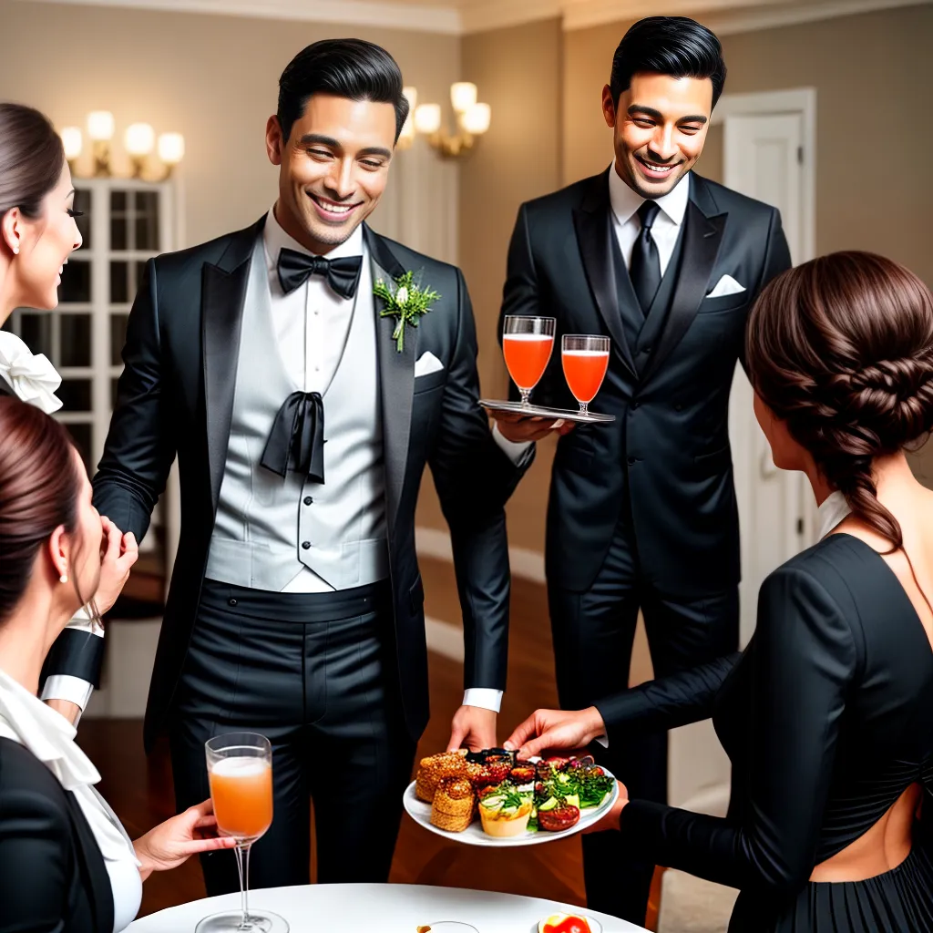 Como ser um Mordomo Fiel e Servir a Multidão 8 Fotos mordomo sorridente servindo convidados festa