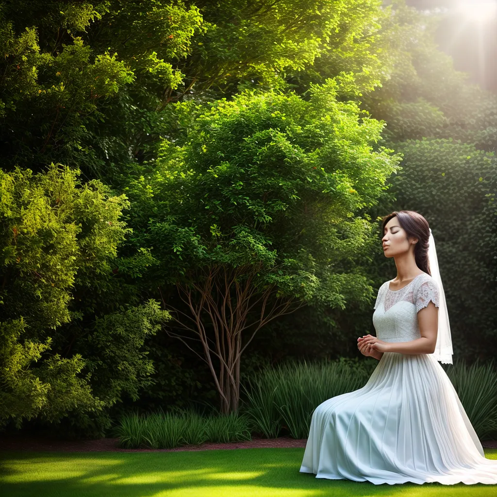 Por que confiar em Deus é essencial para mulheres cristãs. 8 Fotos mulher orando jardim luz