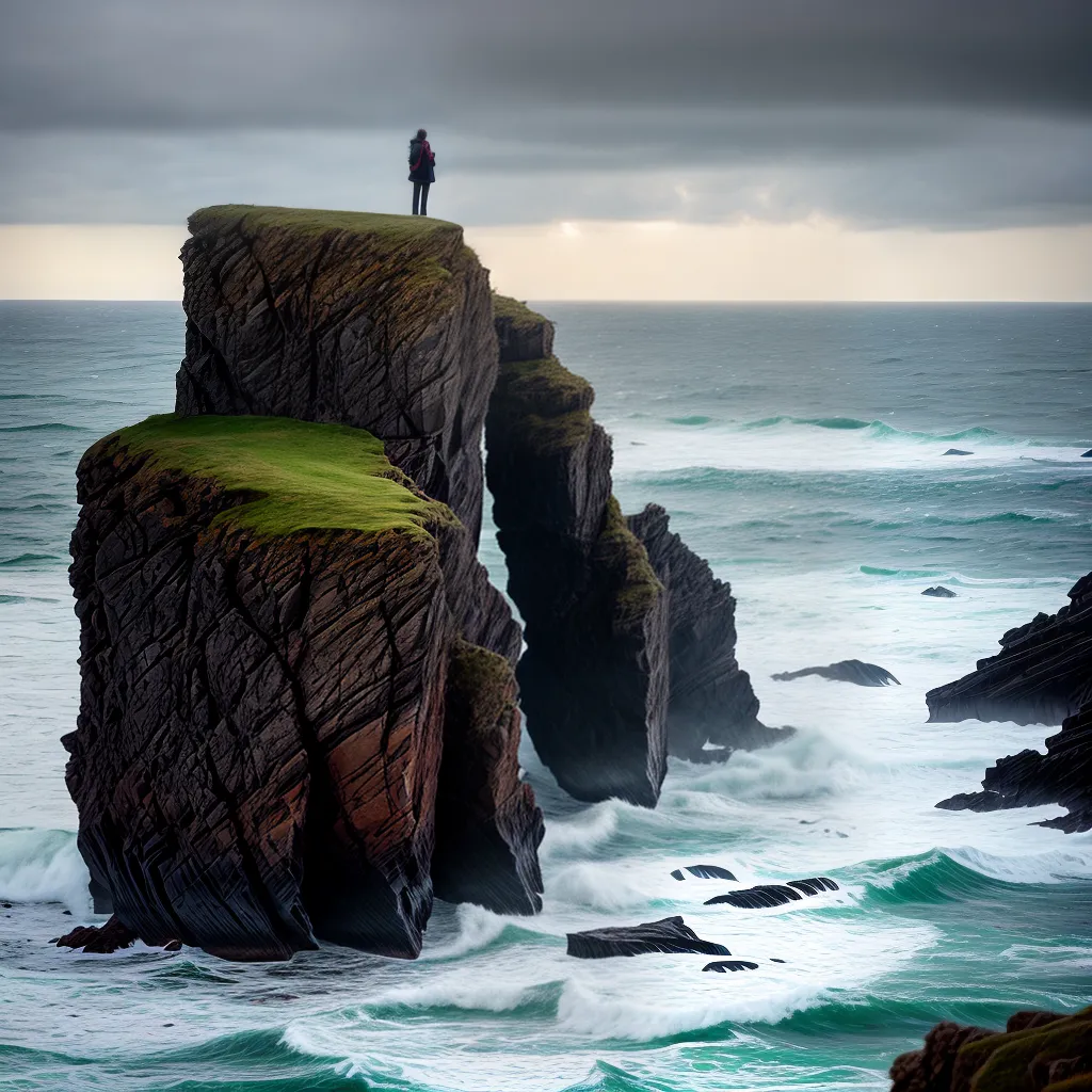 Descubra Como Aumentar a Sua Fé em Tempos Difíceis 8 Fotos mulher penhasco mar temporal sol