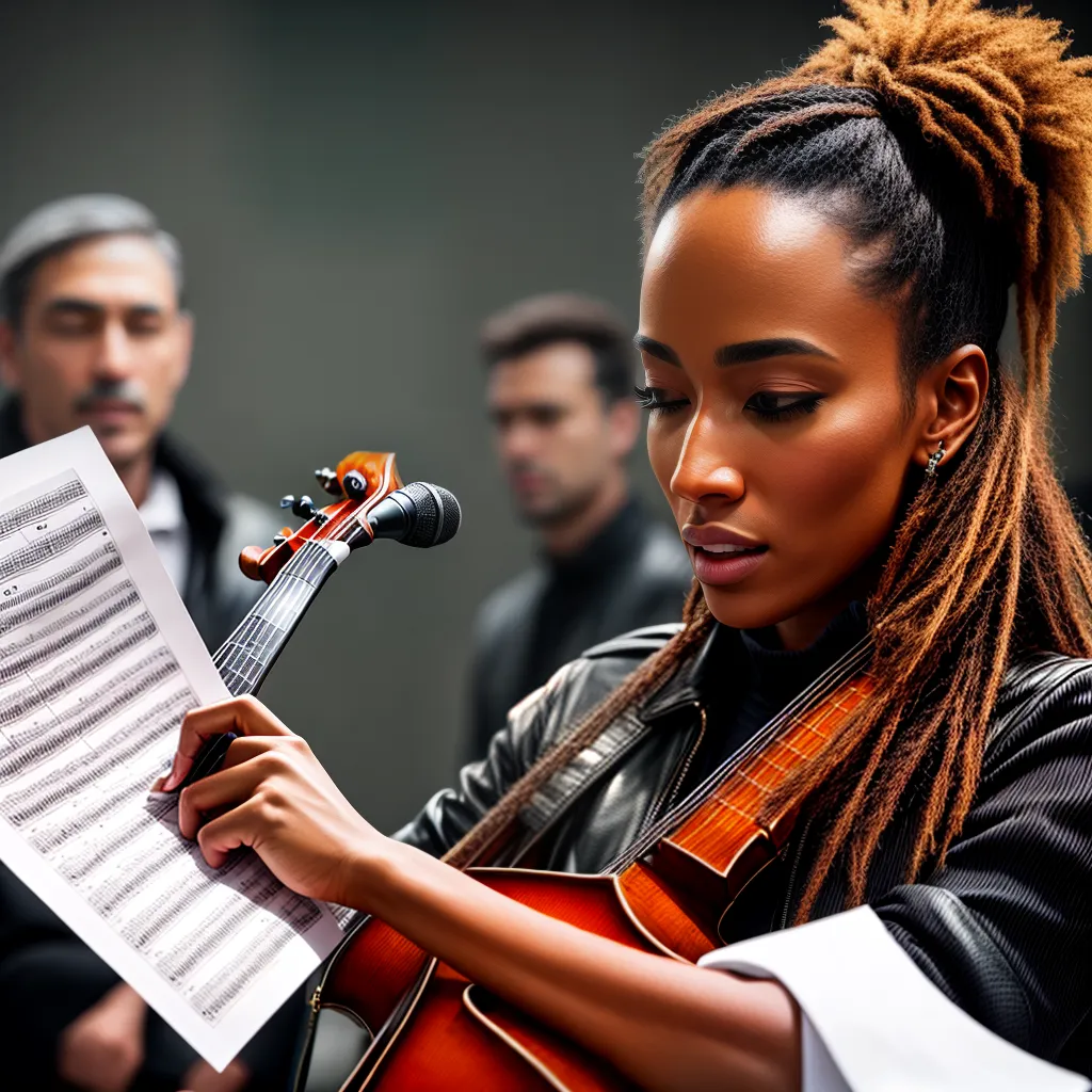 Fotos musico partitura foco harmonia