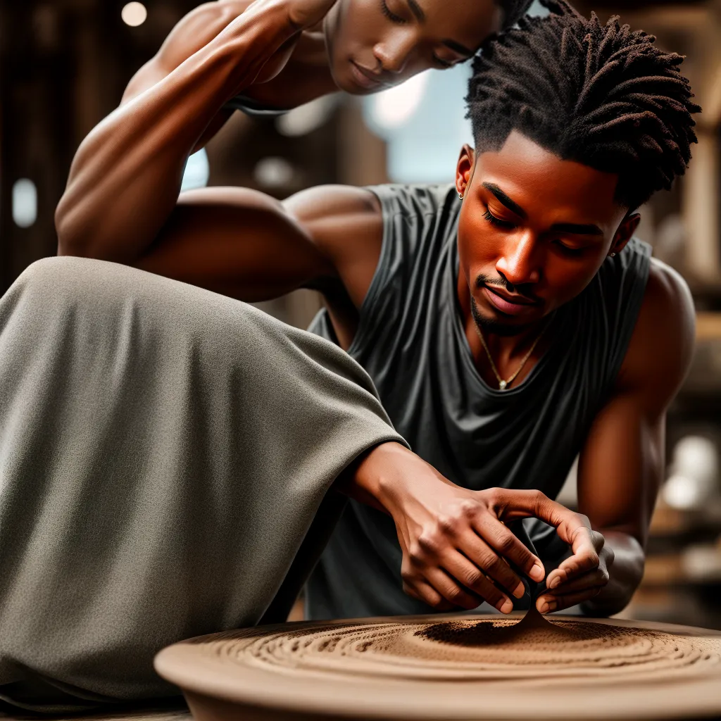 Fotos oleiro moldando vaso pela palavra