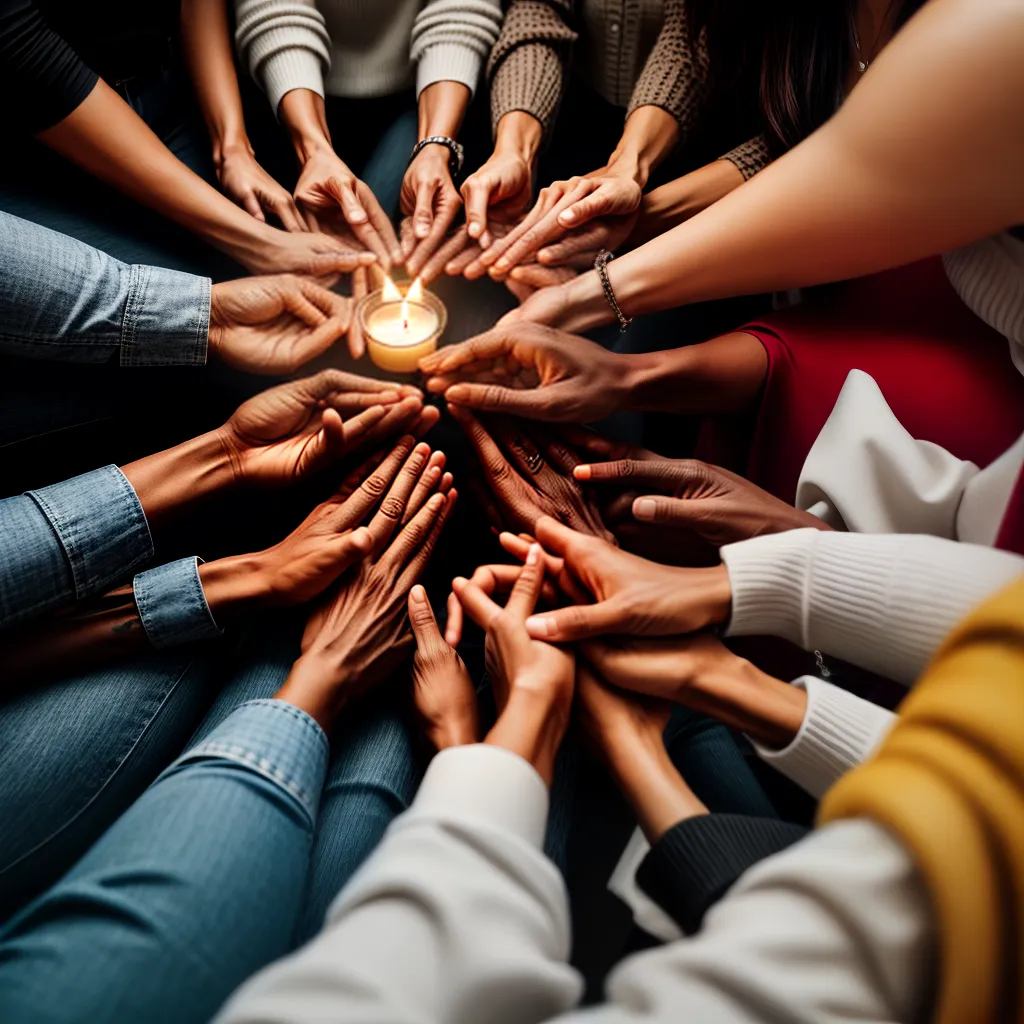 Fotos oracao circulo uniao fe vela