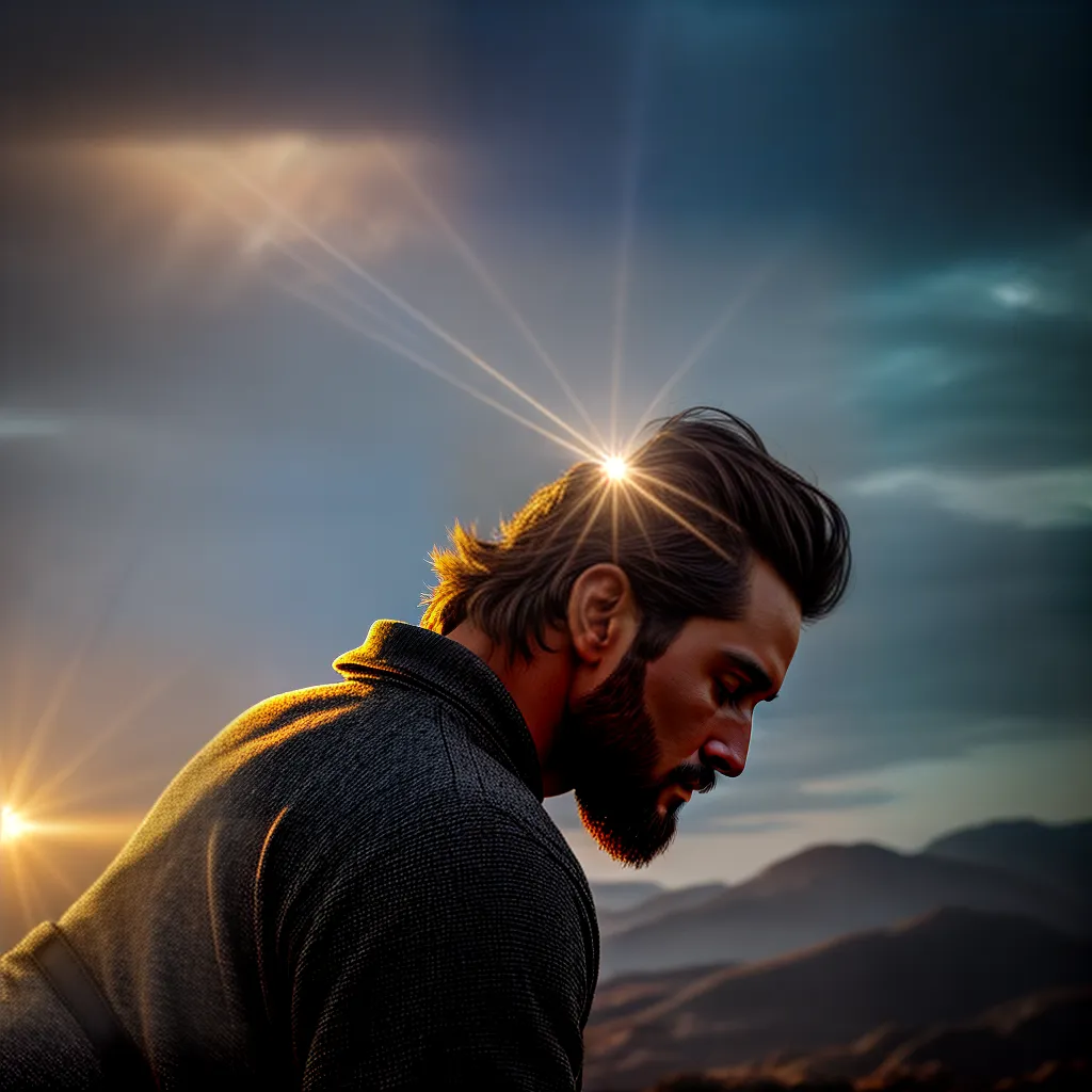 Fotos oracao humildade cruz luz