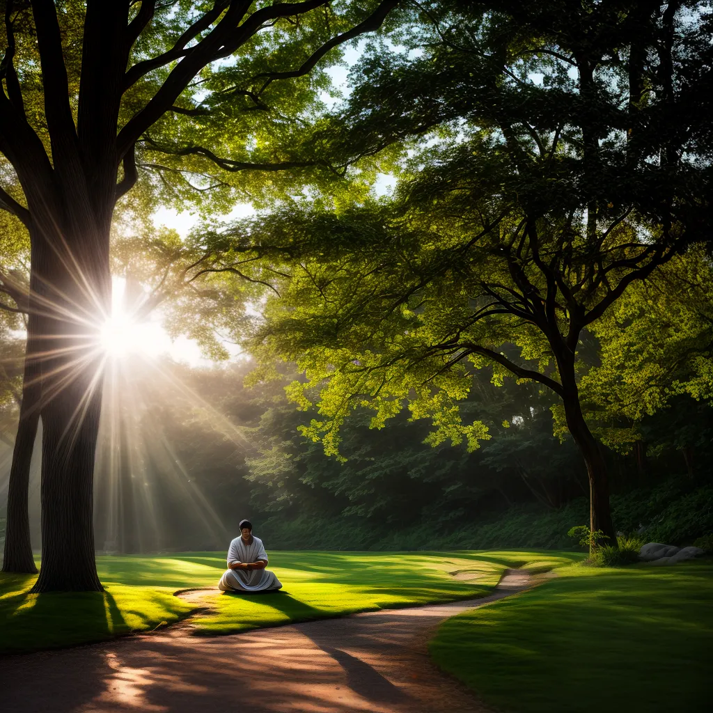 Como cultivar a espiritualidade através da oração diária 6 Fotos oracao jardim serenidade raios passaros