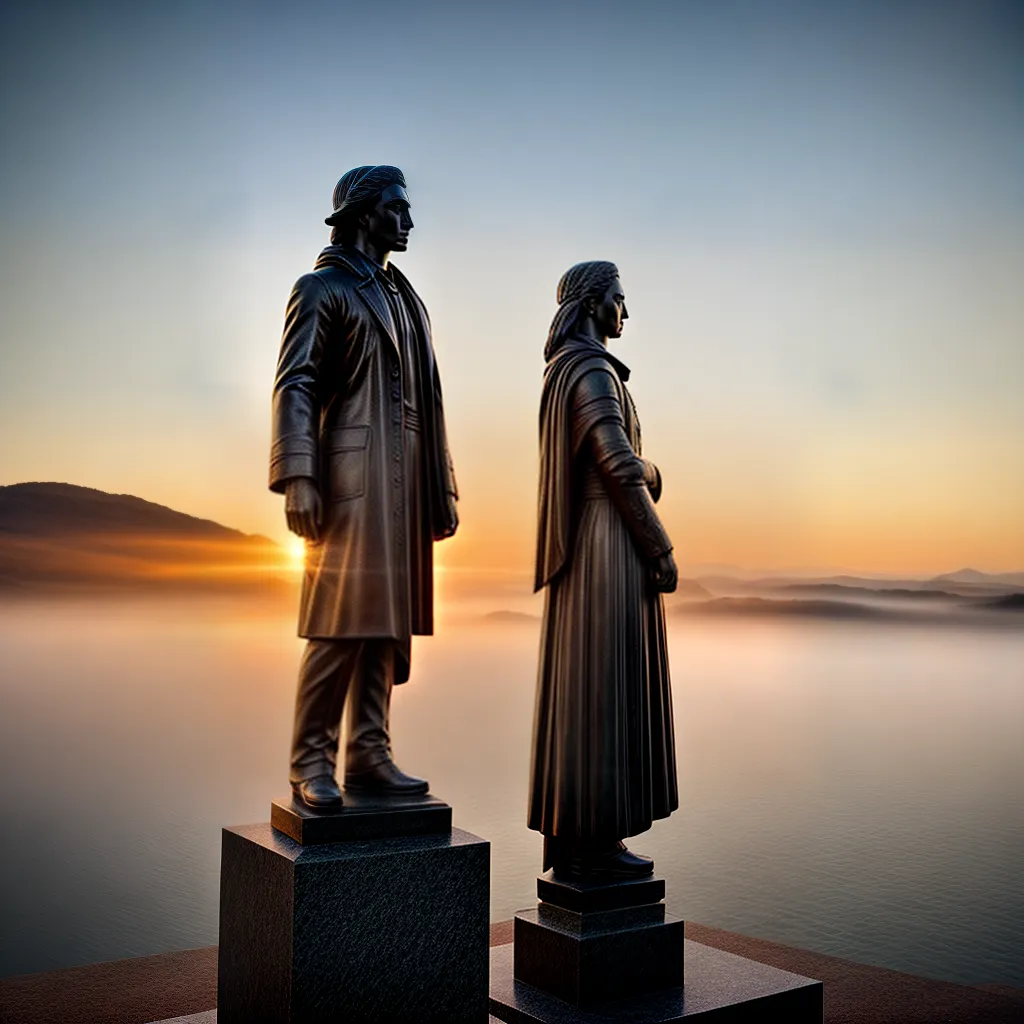 Fotos ouvindo estatua profeta