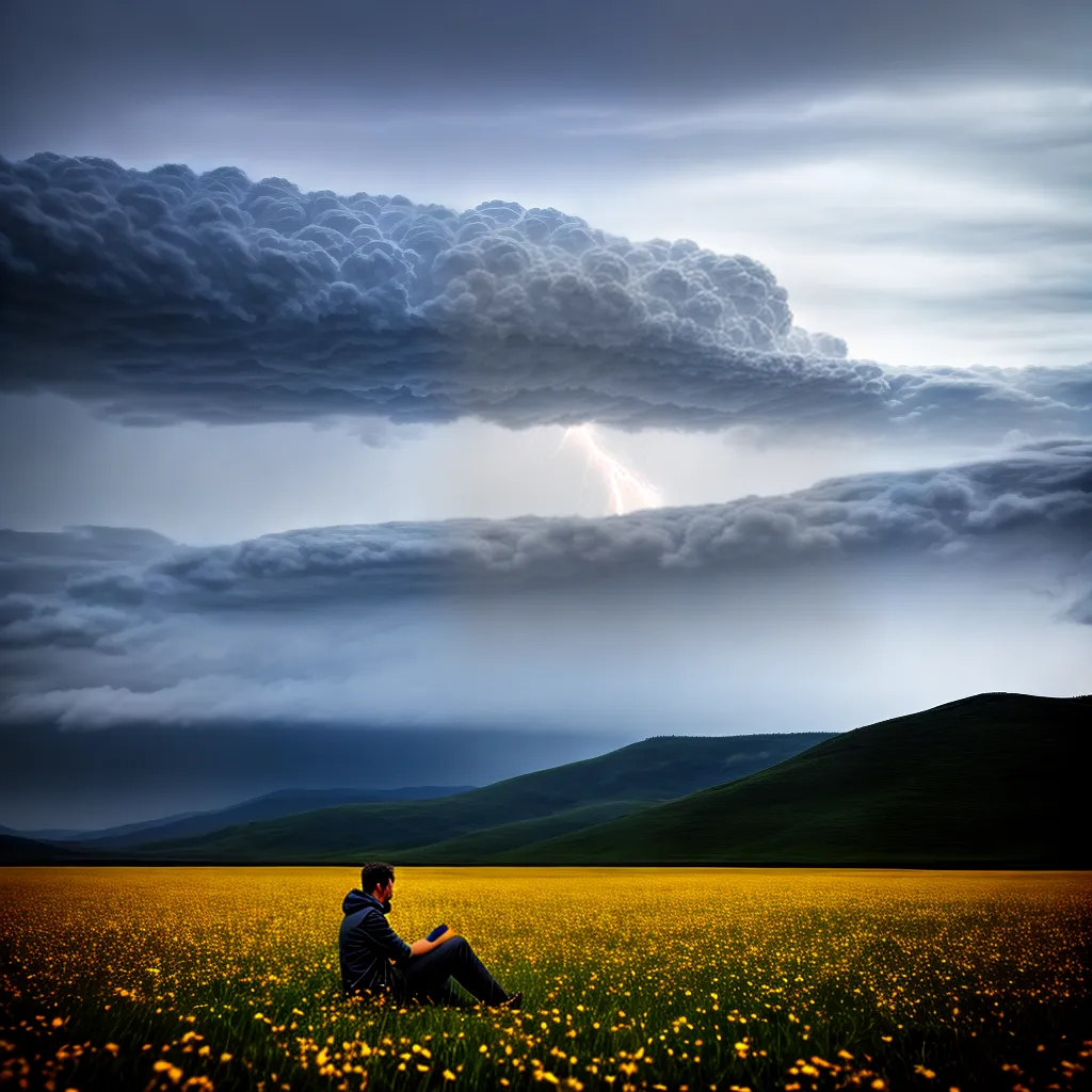 Relâmpagos de Fé: Descubra como a Paciência pode ser sua Medicina 7 Fotos paciencia tempestade campo serenidade