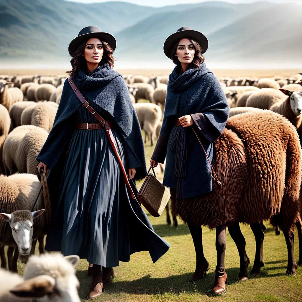 Fotos pastor guia rebanho