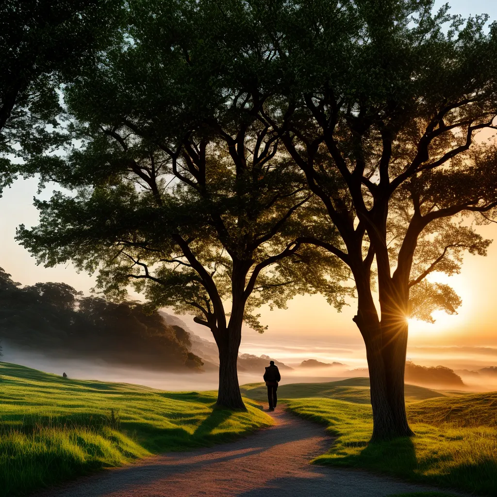 Fotos pastor guia rebanho paisagem por do sol