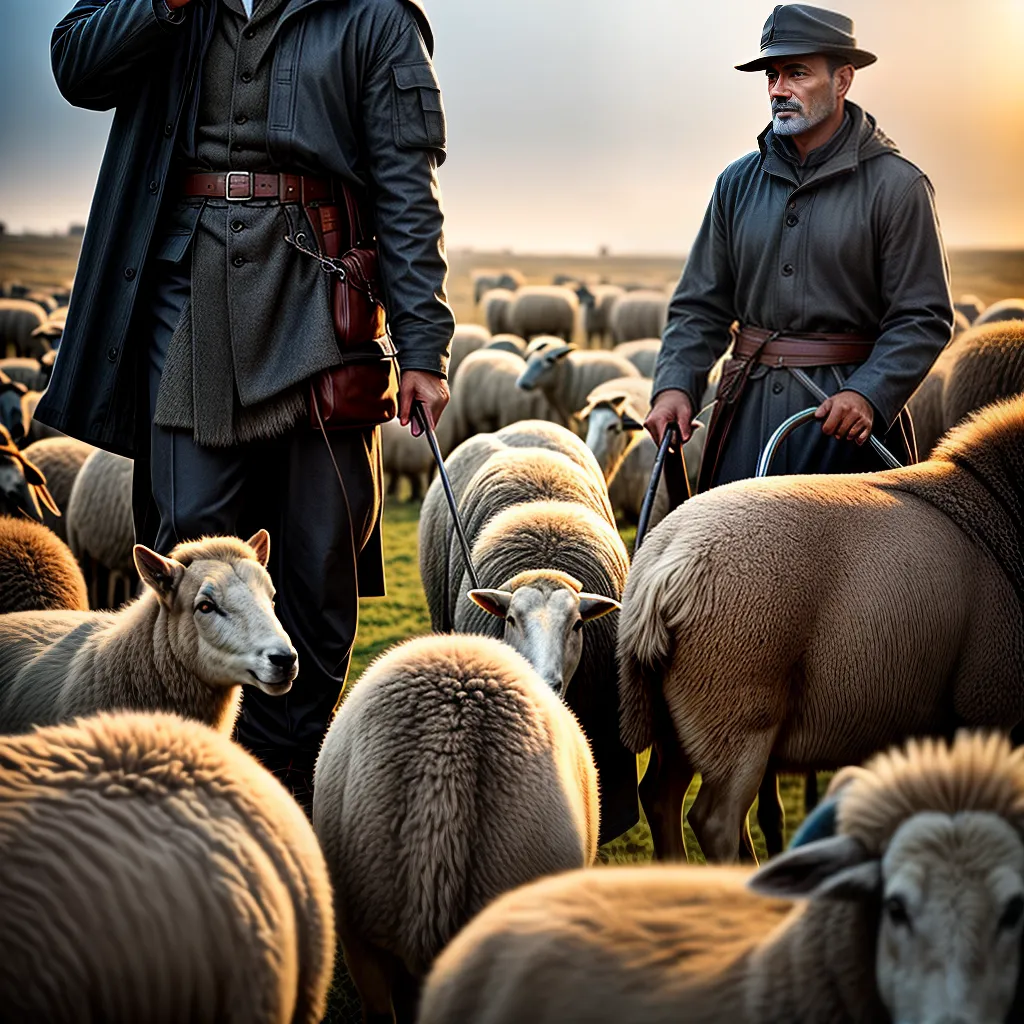 Fotos pastor guiando rebanho paciencia