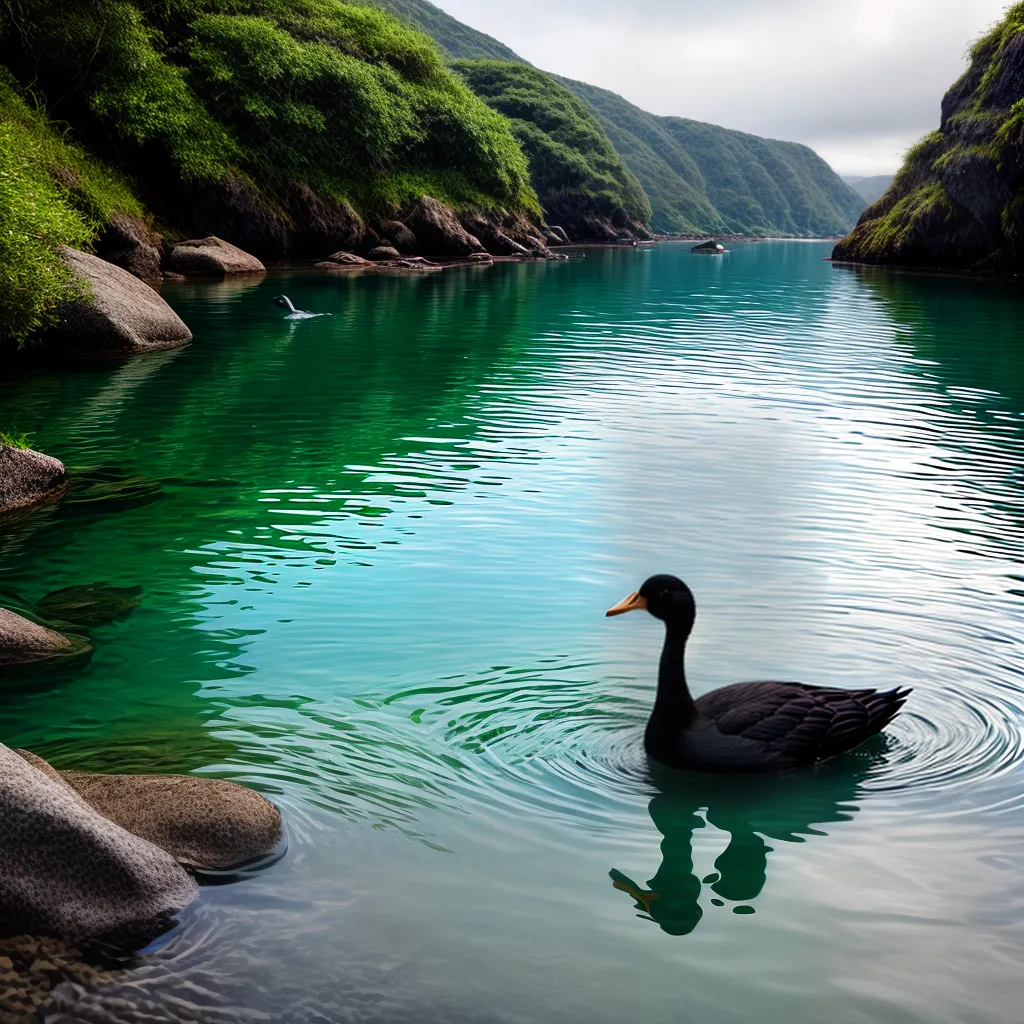 Título do blog: Pato-mergulhão: a ave aquática ameaçada e sua importância para a preservação. 9 Fotos pato mergulhao rio vegetacao serenidade