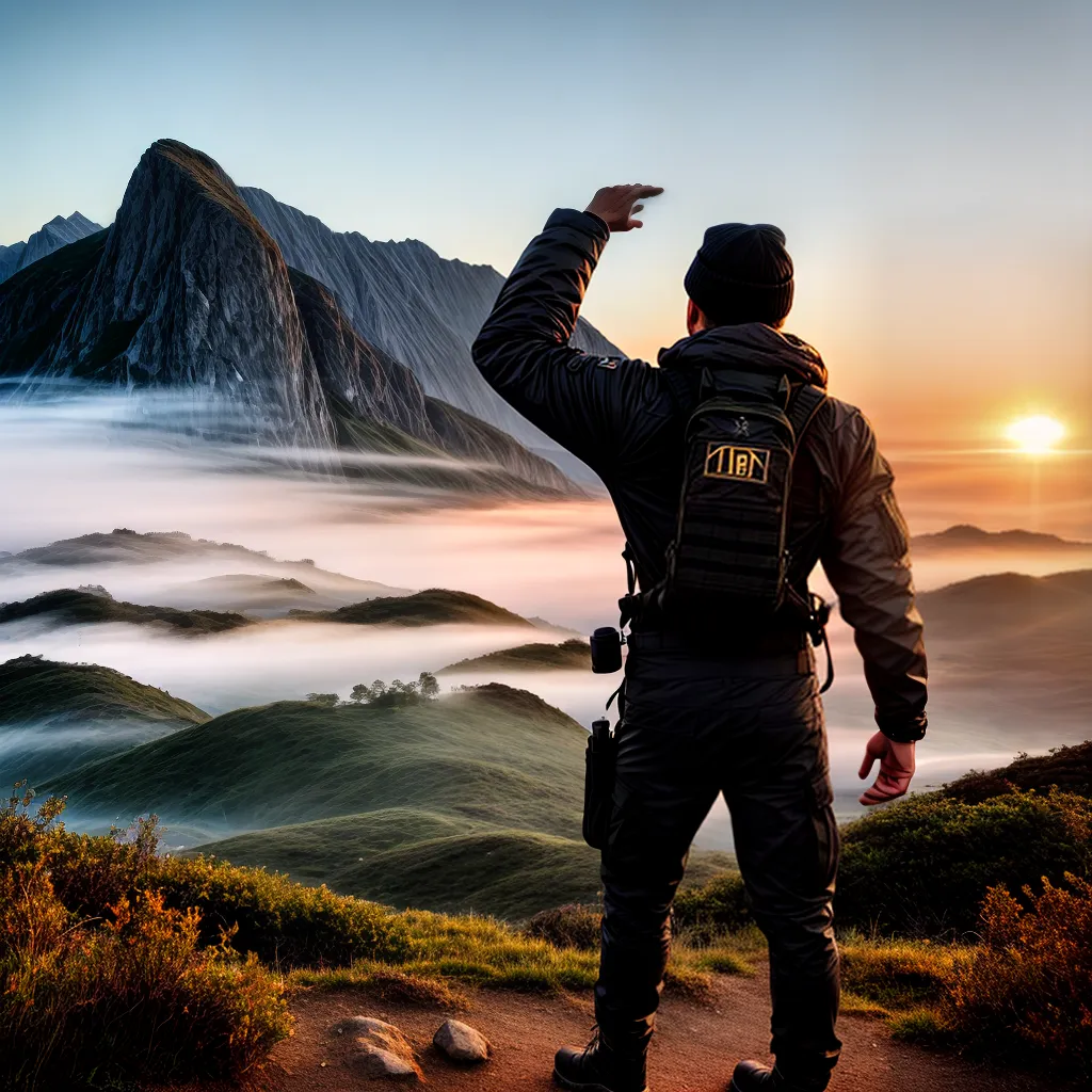 Fotos paz forca silhueta montanha por do sol