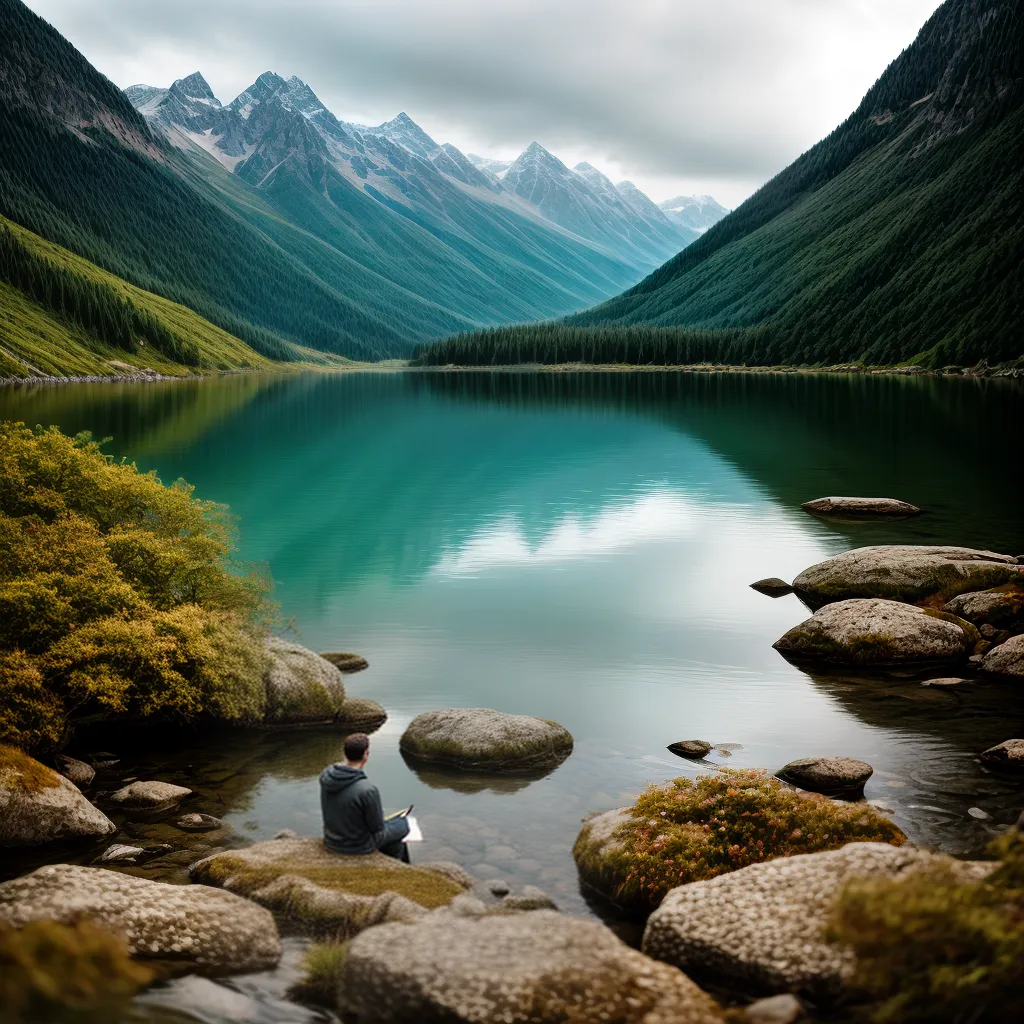 5. Preocupação ou Paz? Descubra Como Encontrar Serenidade em Cristo 6 Fotos paz lago leitura biblia montanhas