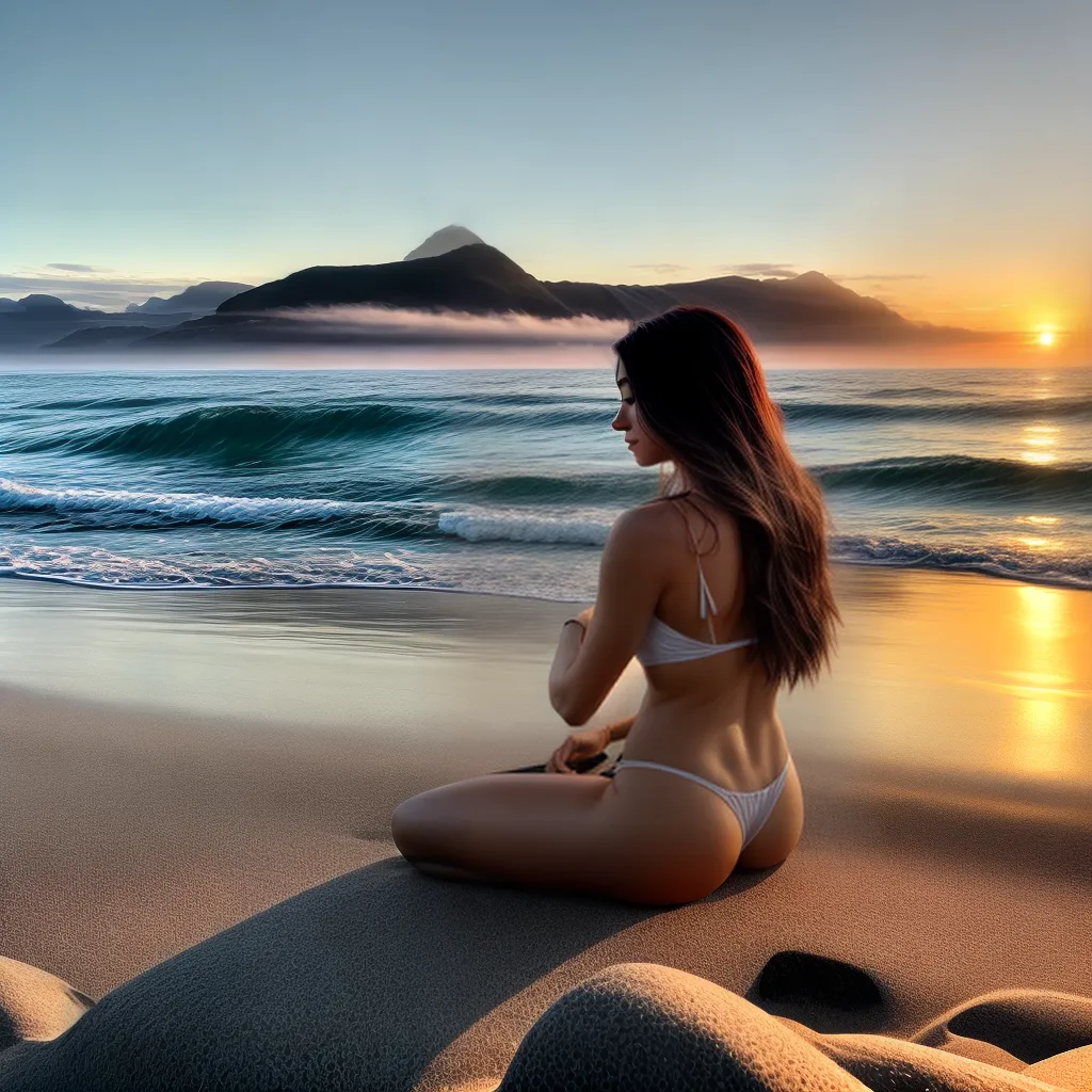 Fotos paz praia por do sol meditacao