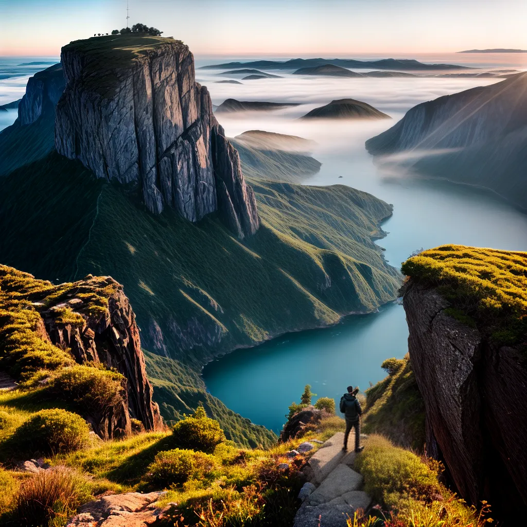 Fotos paz sol cliff protecao