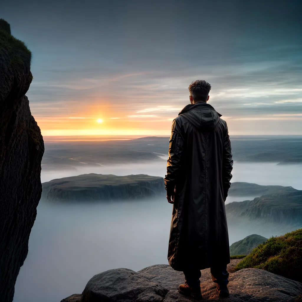 Fotos pensativo horizonte raio superacao