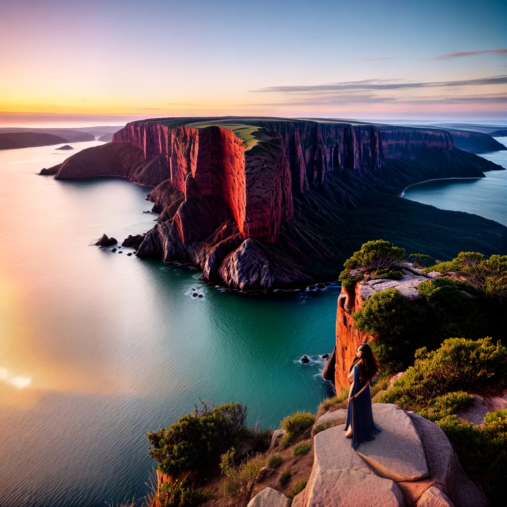 Fotos pessoa gratidao por do sol cliff 2