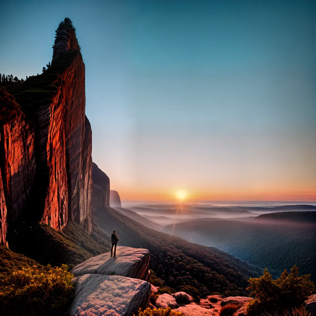 Fotos pessoa gratidao por do sol cliff graca