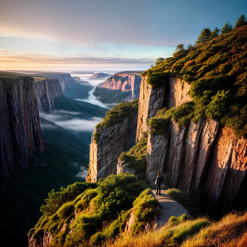 Fé e Graça: A Chave para uma Vida de Redenção 6 Fotos pessoa penhasco por do sol arco iris