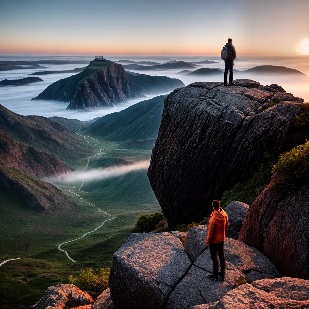 Fotos pessoa penhasco por do sol fe em deus 1