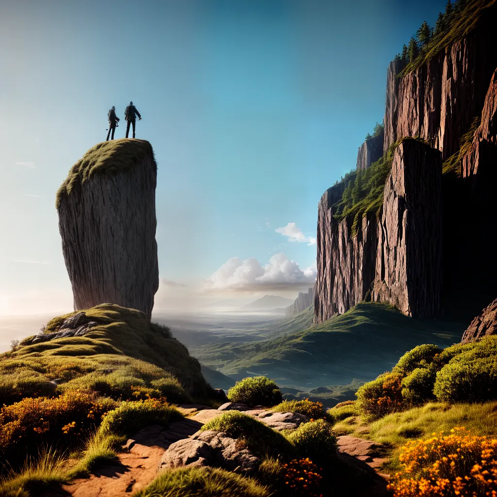 Fotos pessoa penhasco sol temporal confianca