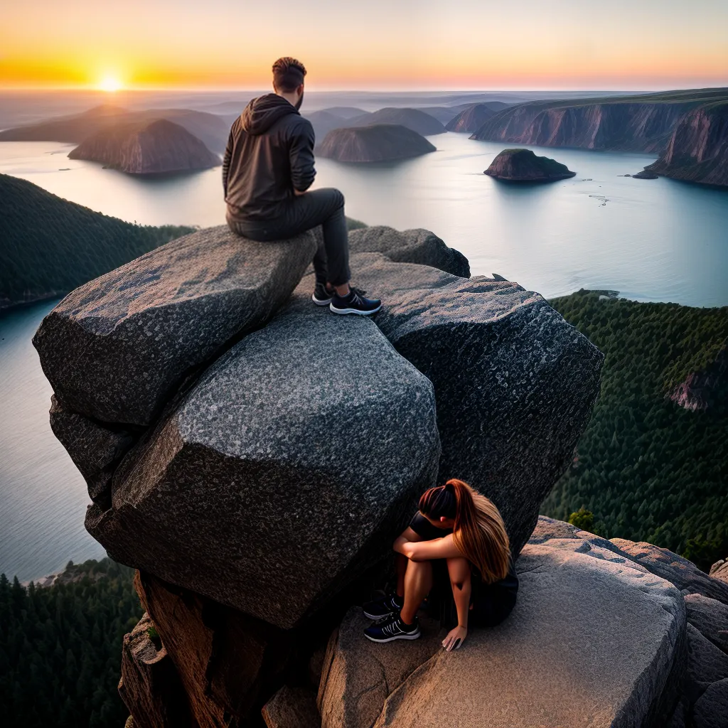 Fotos pessoa pensativa por do sol