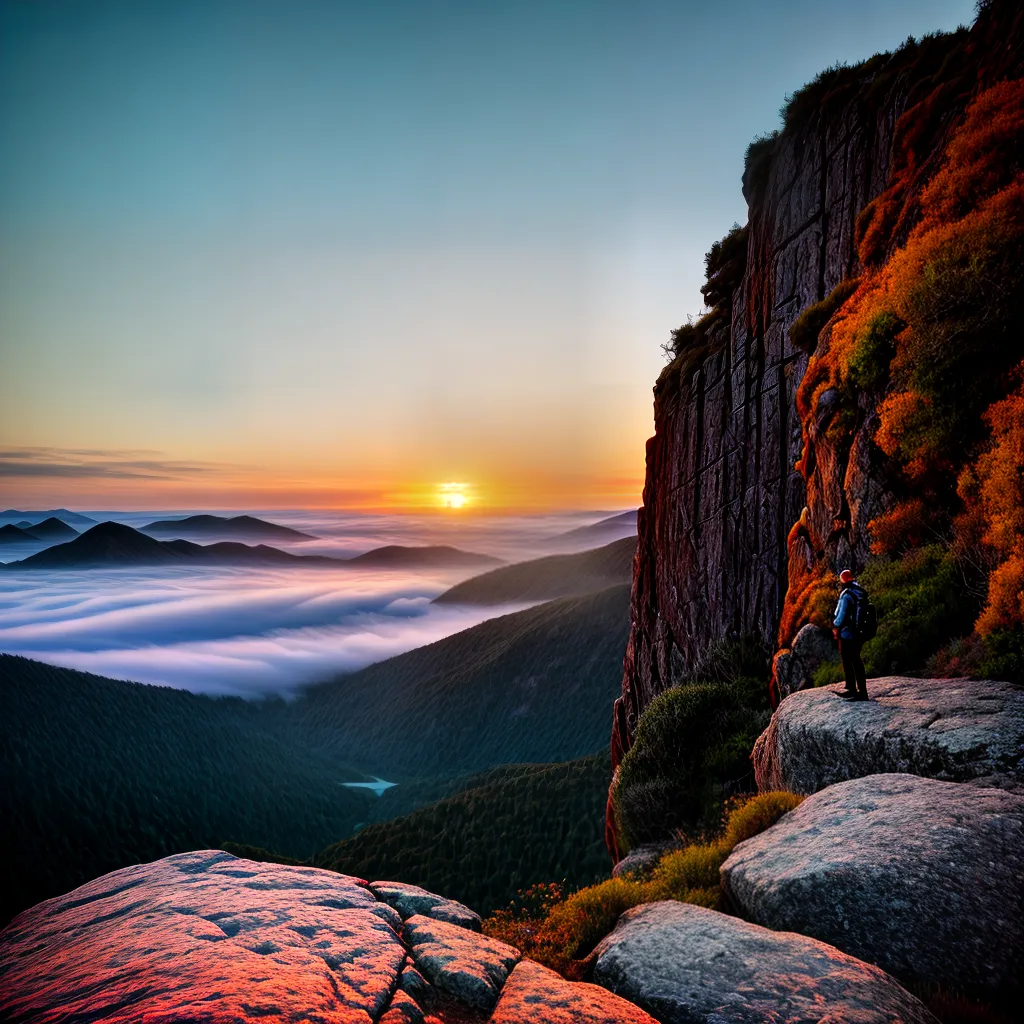 Fotos pessoa por do sol abismo esperanca