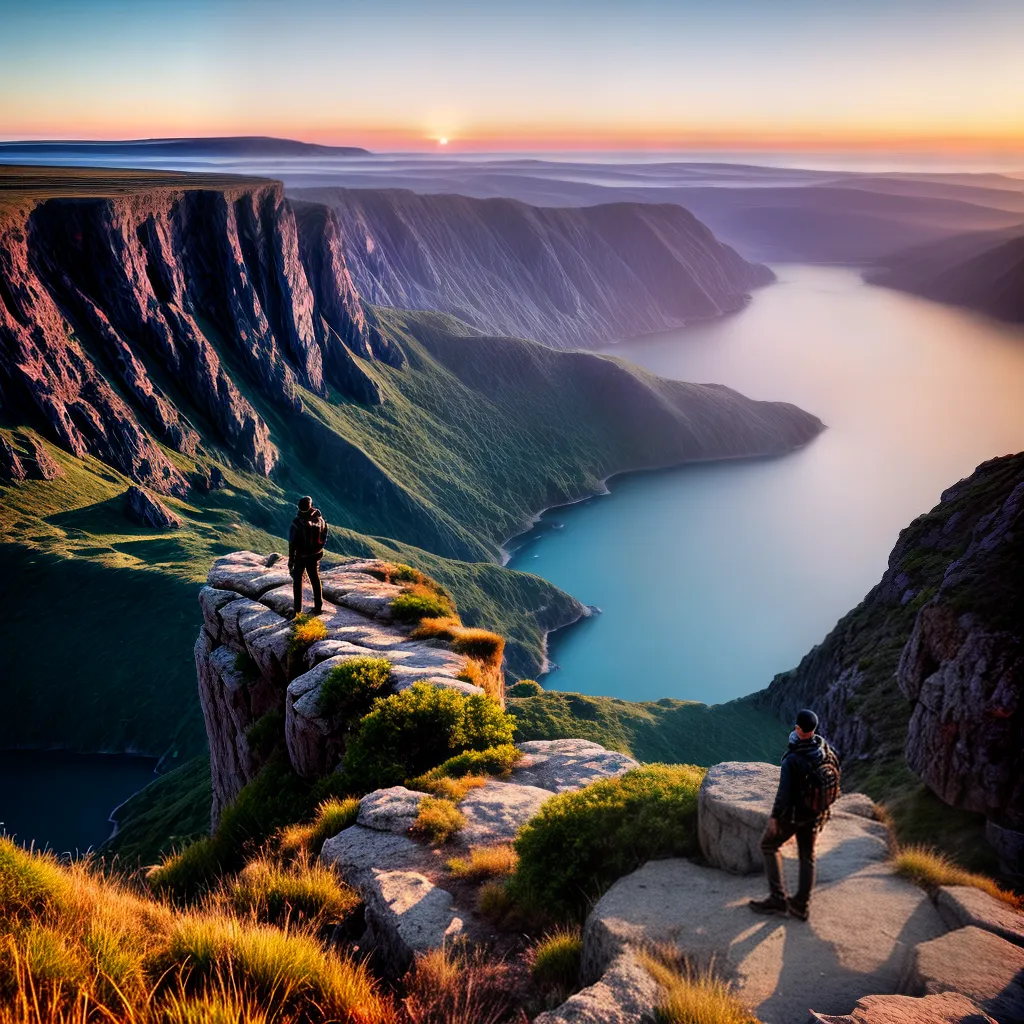 Fotos pessoa por do sol cliff esperanca 1