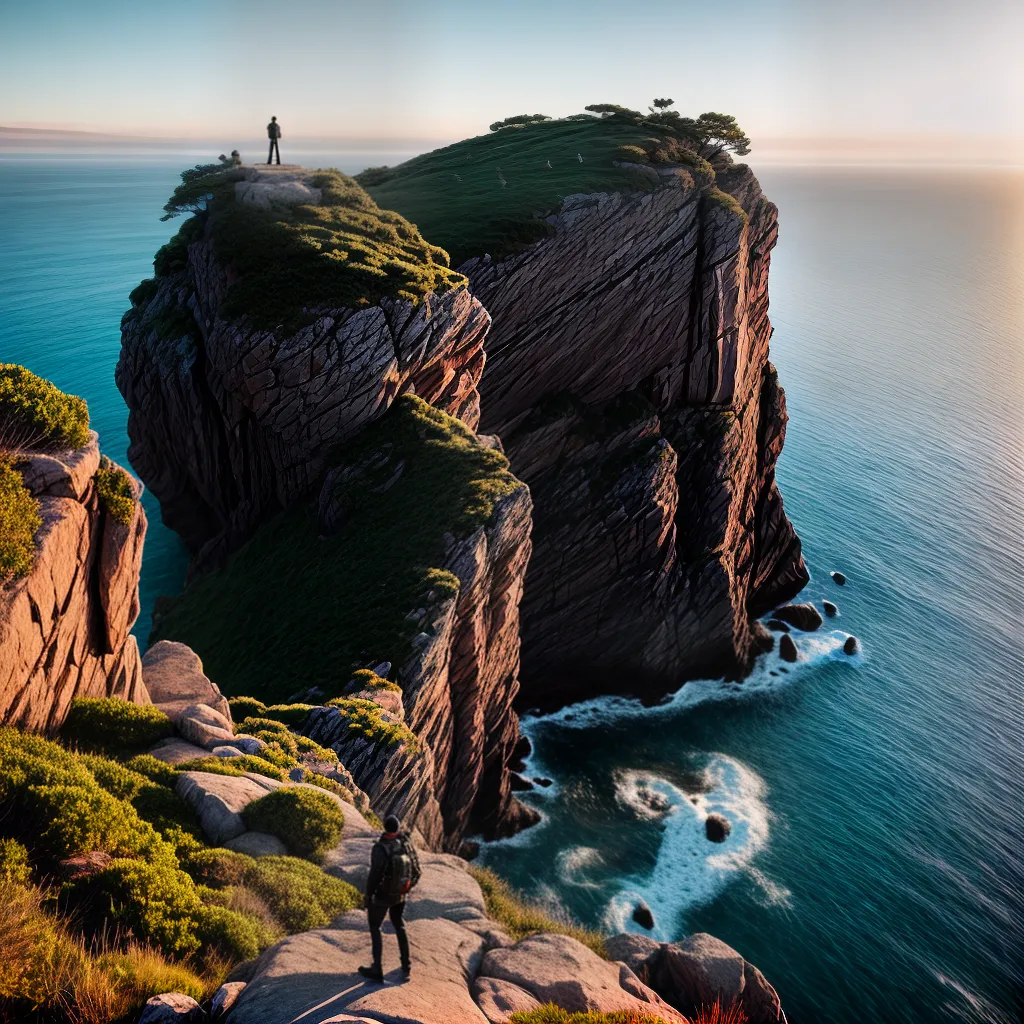 Fotos pessoa por do sol cliff