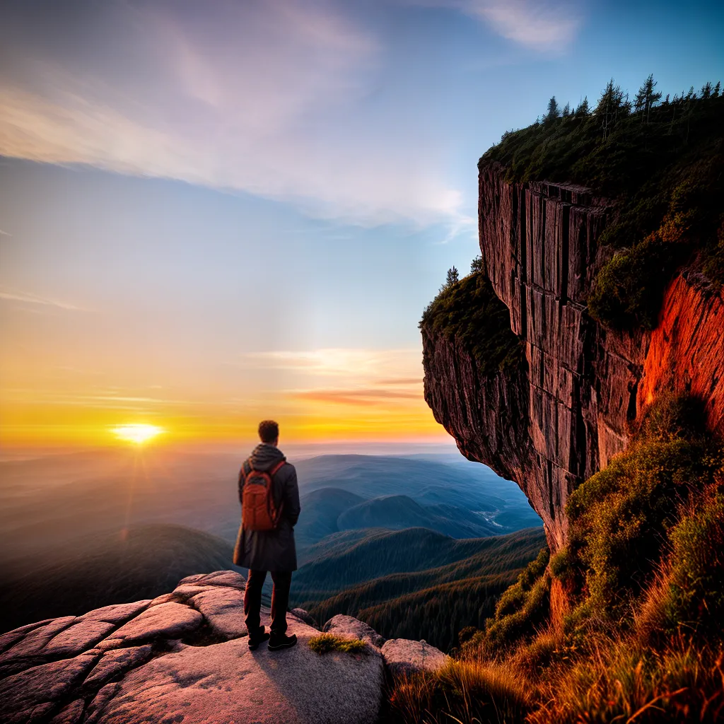 Como encontrar esperança em tempos difíceis 8 Fotos pessoa por do sol cliff futuro brilhante