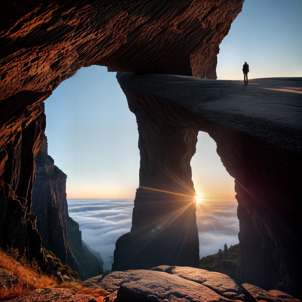 Fotos pessoa por do sol horizonte esperanca 2