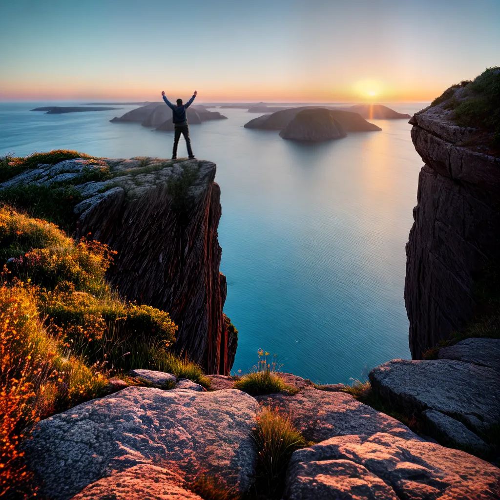 Fotos pessoa por do sol oceano cristo alegria