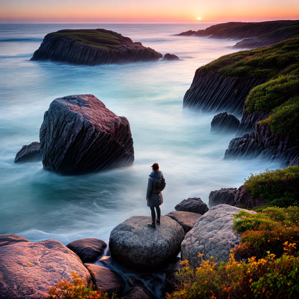 Fotos pessoa por do sol oceano esperanca