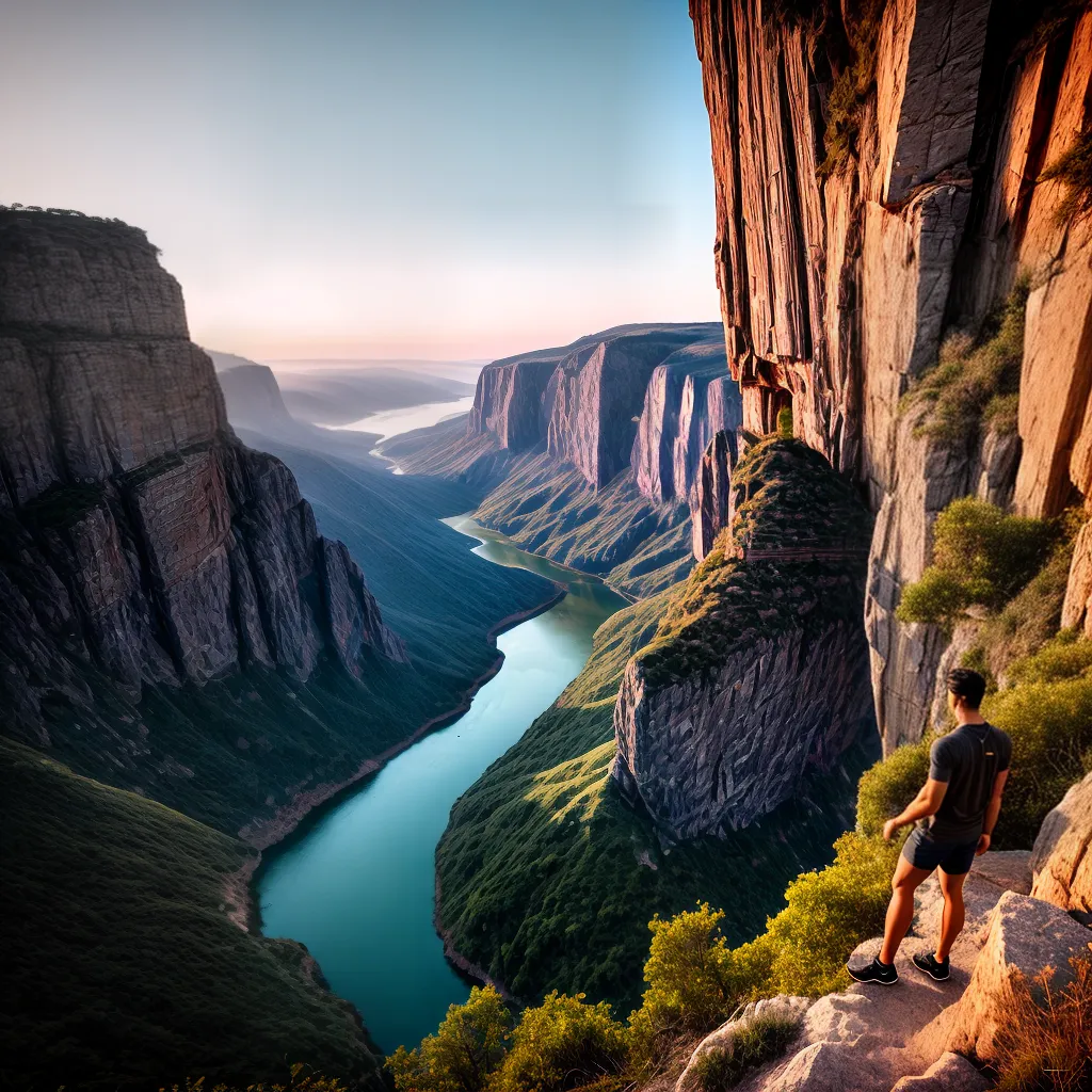 Fotos pessoa por do sol oracao cliff