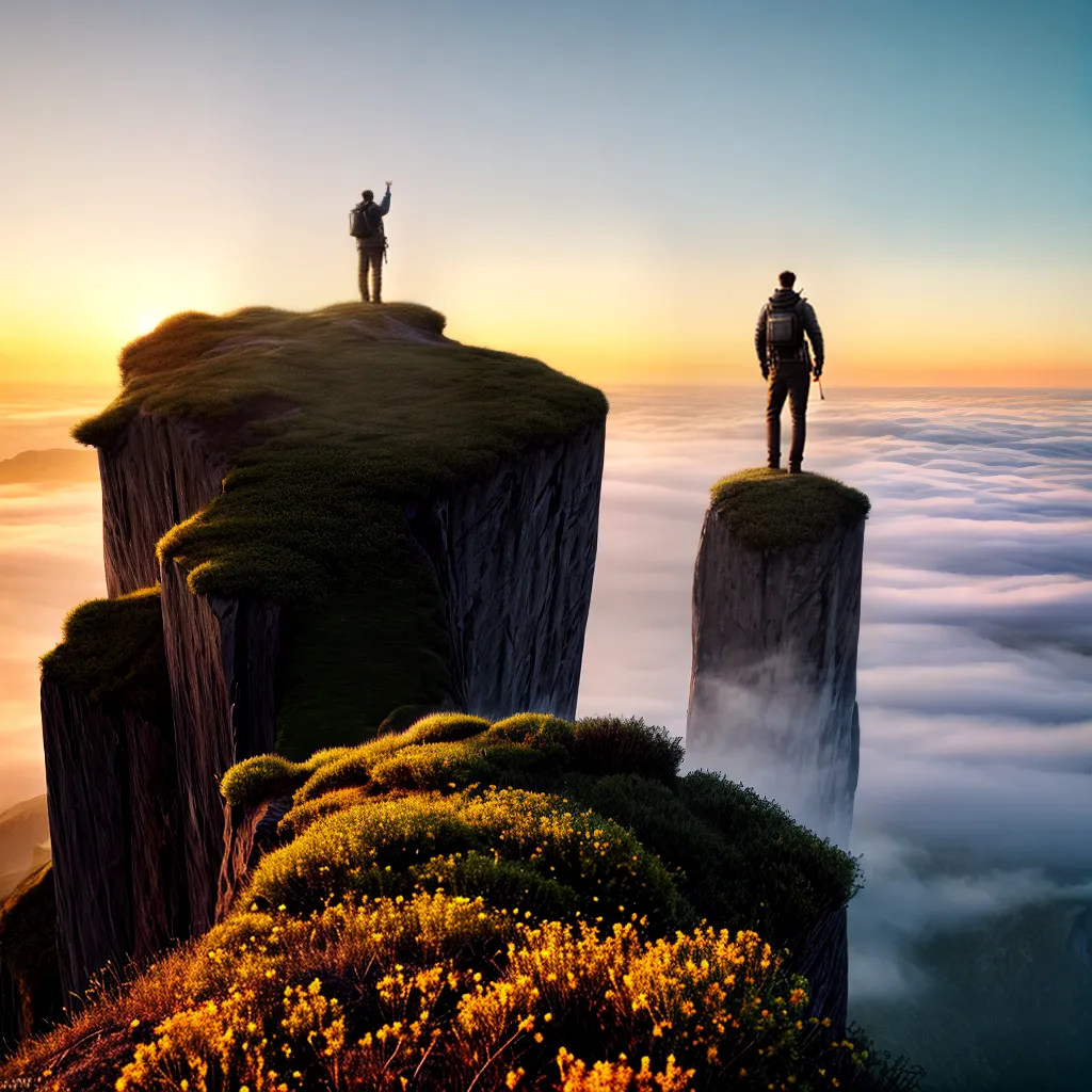 Descubra Como Aumentar a Sua Fé em Tempos Difíceis 9 Fotos pessoa por do sol penhasco forca