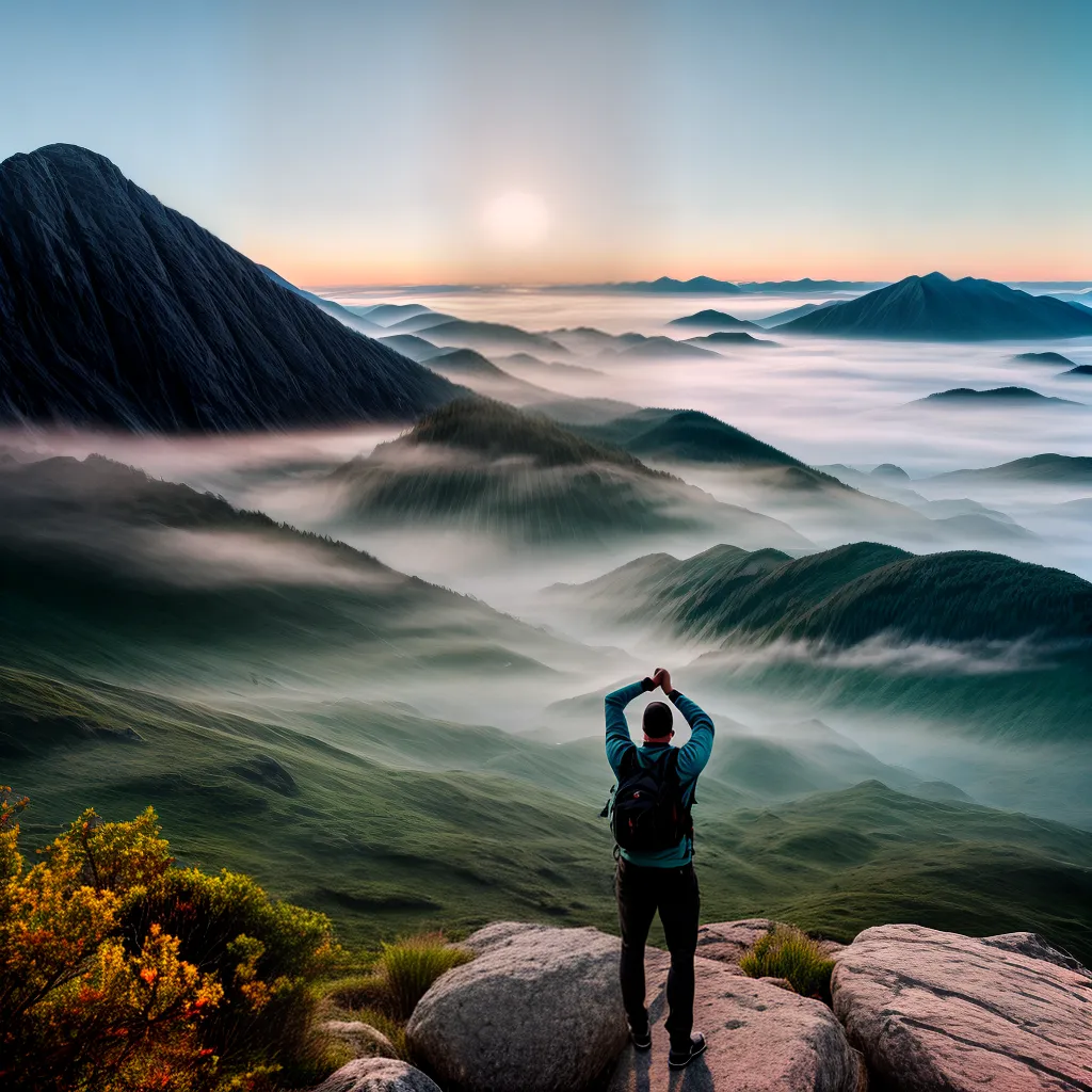 Como alcançar o avivamento espiritual em sua vida 8 Fotos pessoa topo montanha paisagem espiritual