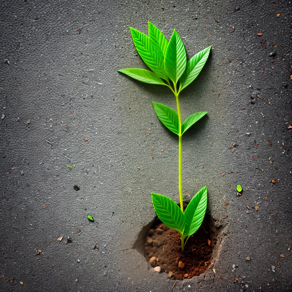 Como encontrar ESPERANÇA em tempos difíceis. 7 Fotos planta rachadura concreto esperanca 1