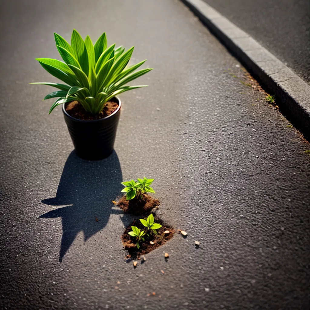 Como cultivar a esperança em tempos difíceis. 9 Fotos planta rachadura concreto sol