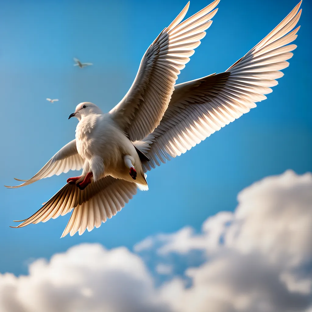 Como alcançar a santidade através da pureza de coração 6 Fotos pomba branca ceu azul pureza