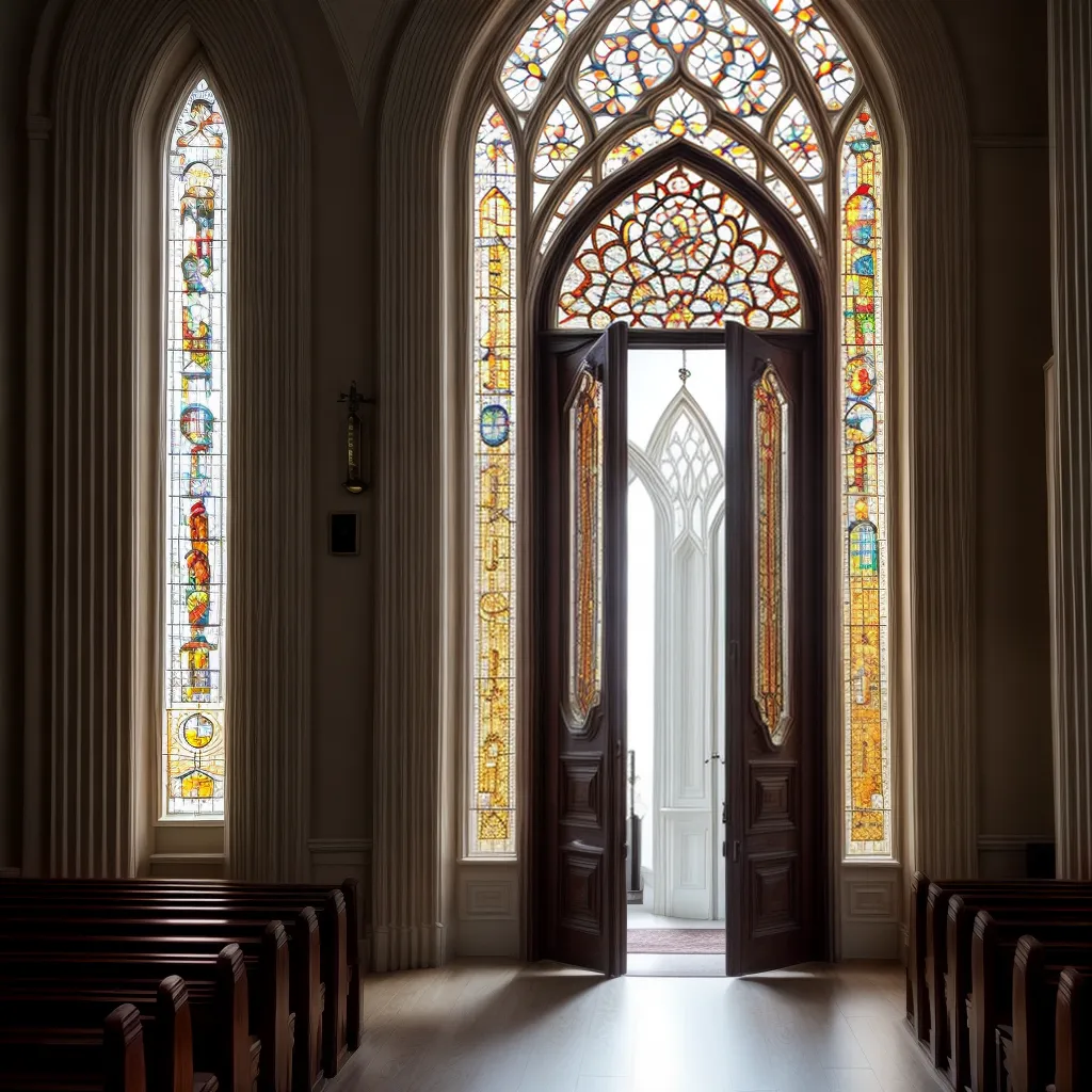 Título do blog: A importância da hospitaleiraidade na igreja: acolhendo a todos como Cristo 9 Fotos porta igreja aberta acolhimento comunidade
