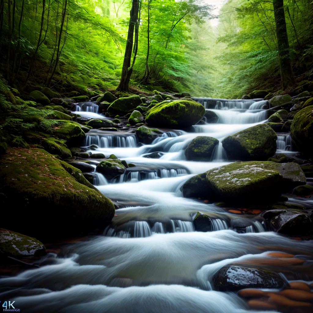 Fotos puro rio montanha floresta sol