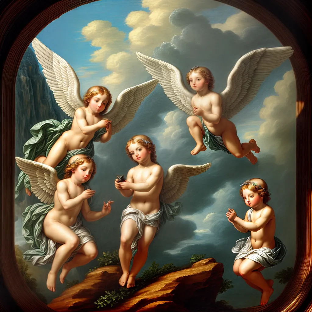 Fotos querubins guardioes sagrado lugar