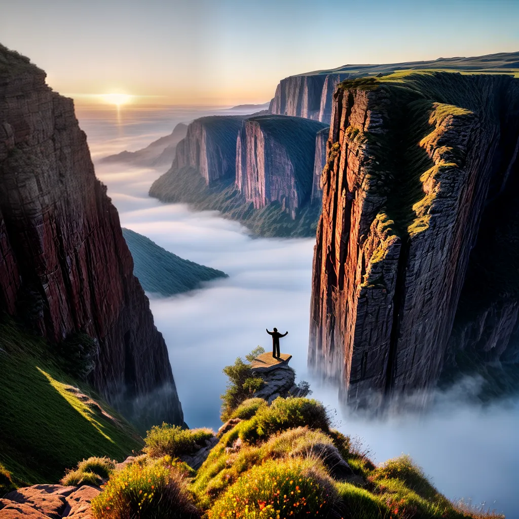 Fotos redencao cristo por do sol cliff