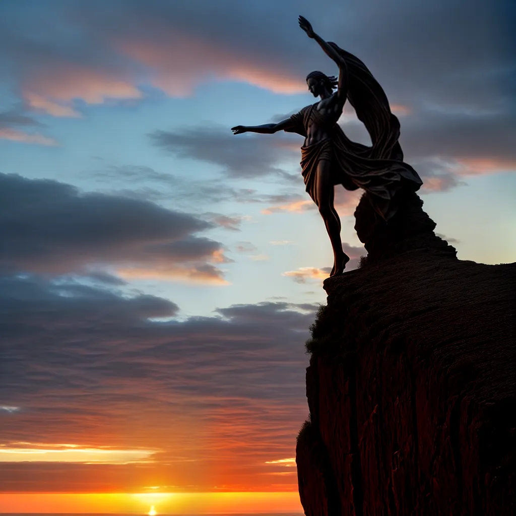 Fotos redencao silhueta penhasco por do sol