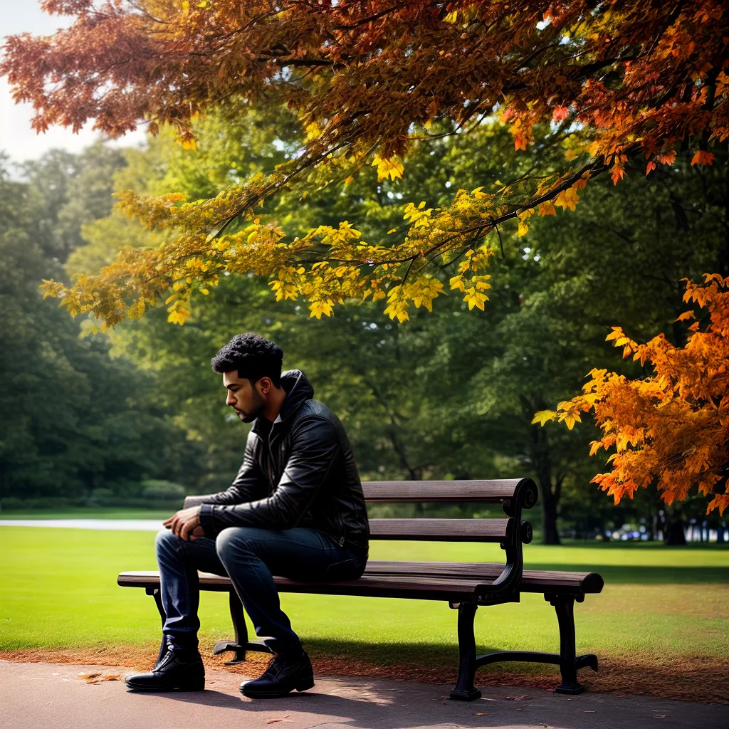 Fotos reflexao solidao outono folhas