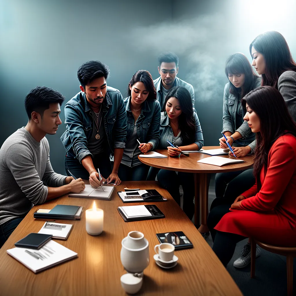 Fotos reuniao ideias colaboracao igreja