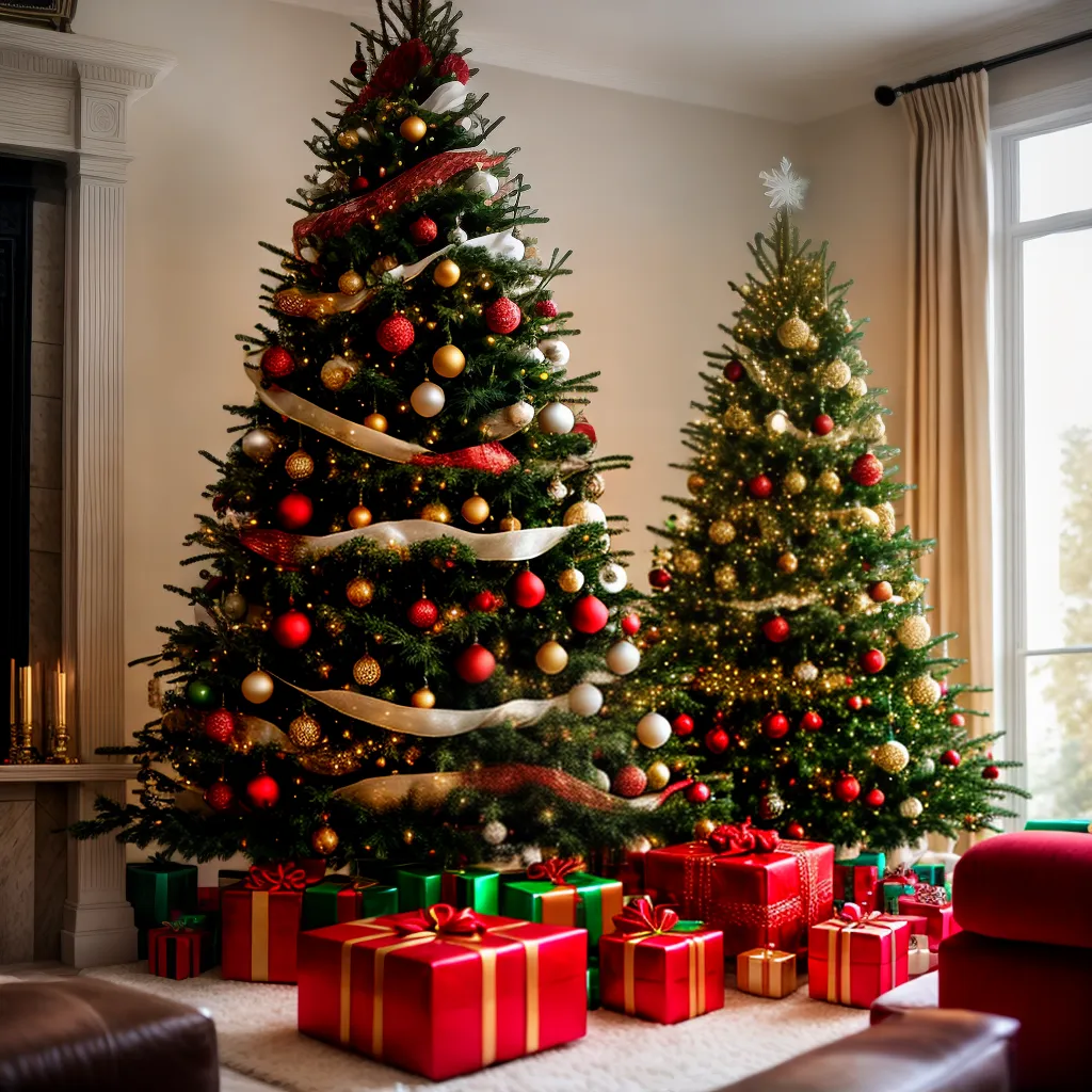 Celebração de Natal: Como criar uma decoração inesquecível. 6 Fotos sala natal arvore fogao presentes