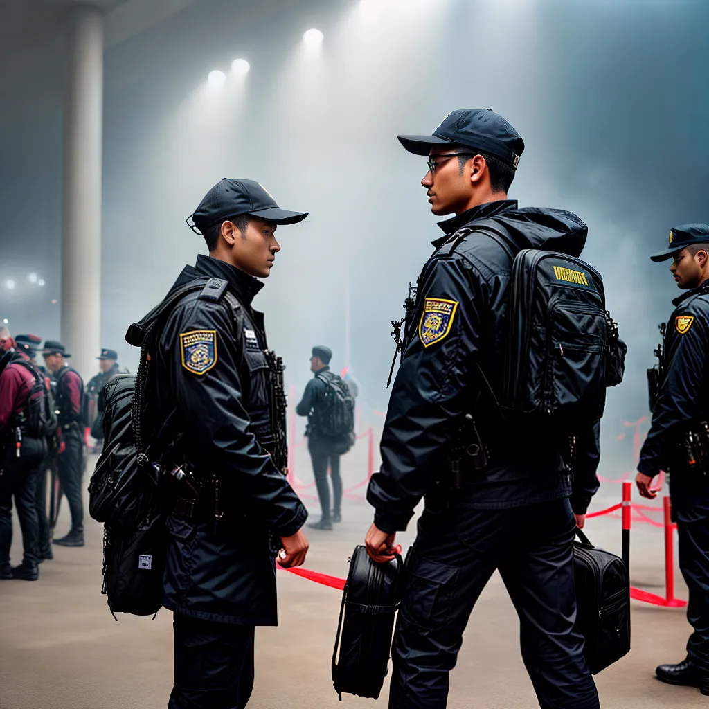 Fotos seguranca evento religioso entrada