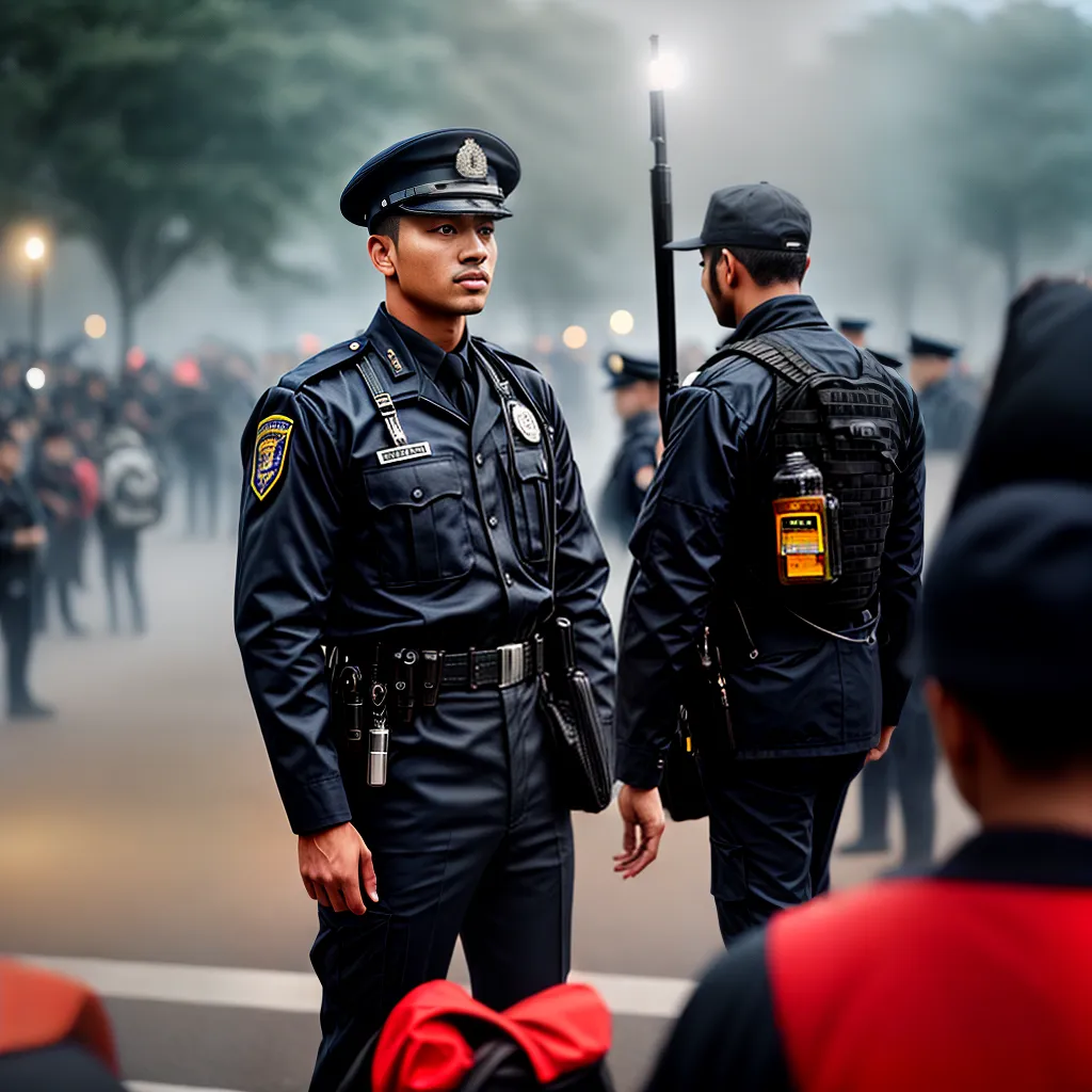Fotos seguranca evento religioso multidao 1