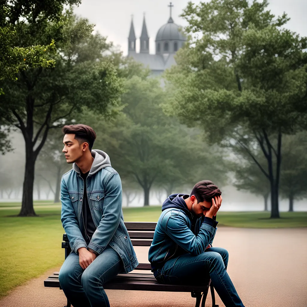 Fotos solidao banco igreja esperanca saude mental